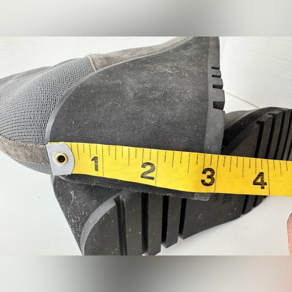 Eileen Fisher Adele Graphite Suede Wedge Booties Ankle Boots Women’s Size 9.5 - Picture 8 of 9